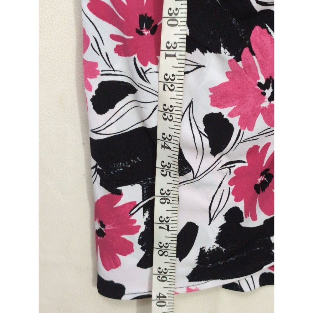 Joseph Ribkoff Sheath Dress Womens 8‎ Floral Short Sleeve Faux Wrap Career Event - Picture 11 of 11